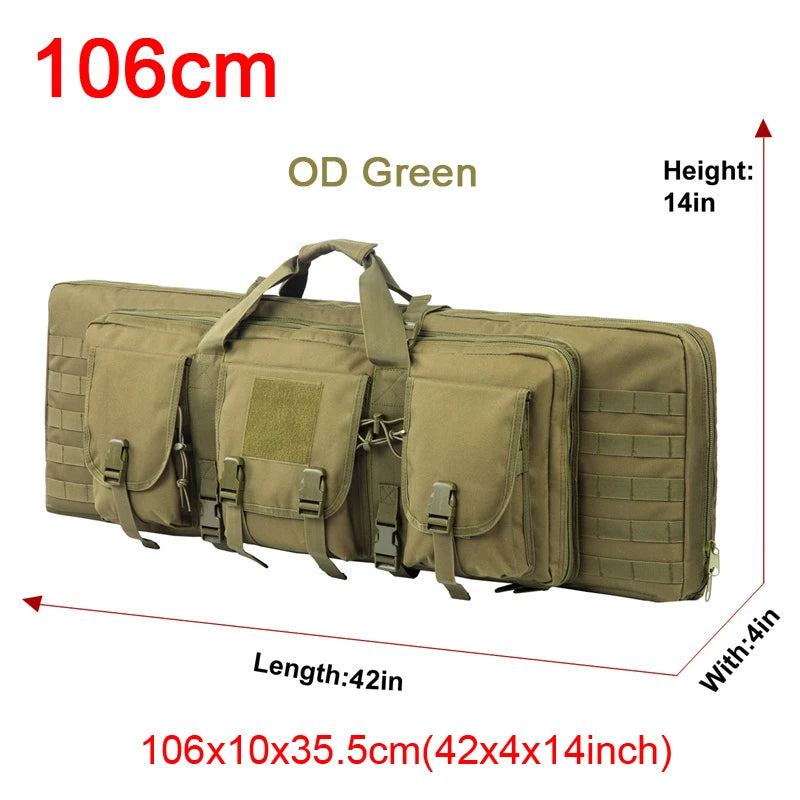 LQARMY Tactical Double Rifle Case With MOLLE Gun Bag