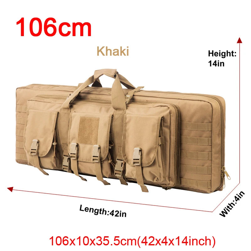 LQARMY Tactical Double Rifle Case With MOLLE Gun Bag