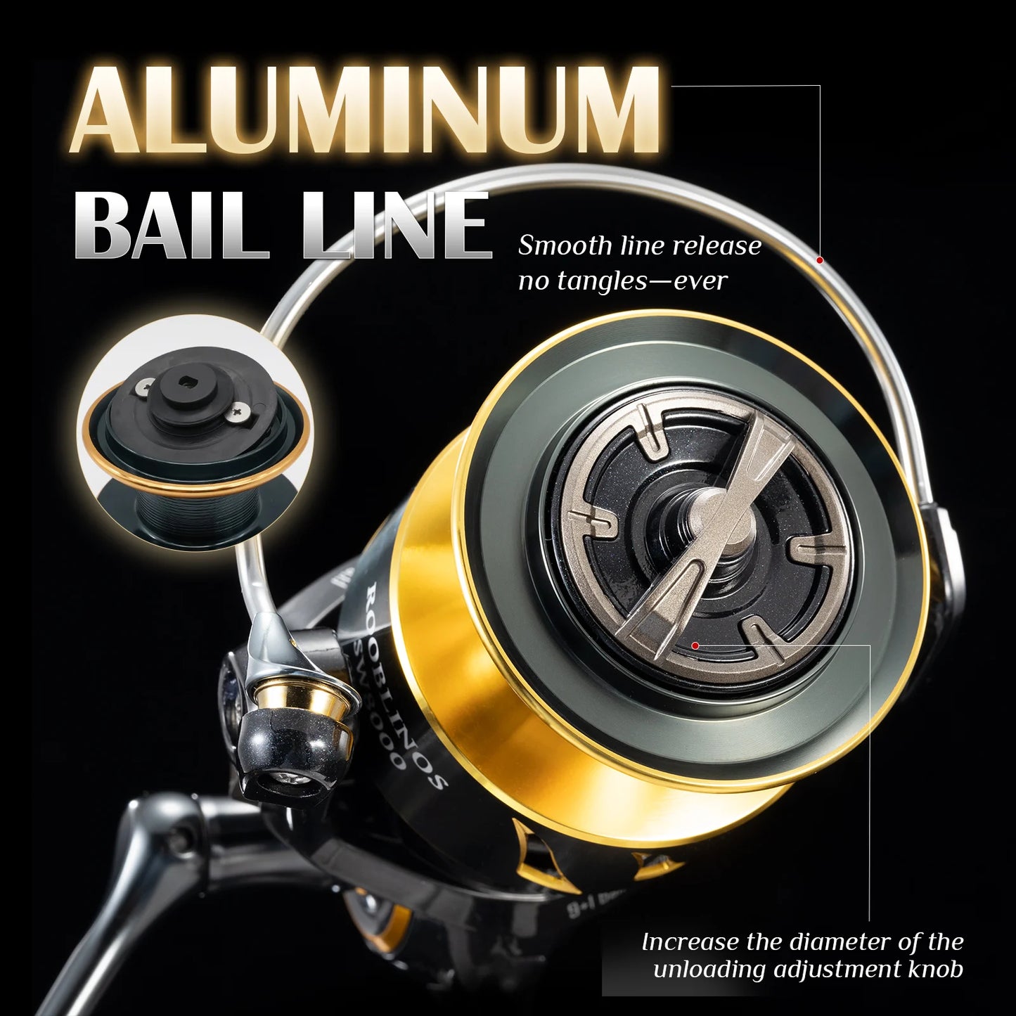 Rooblinos SW Spinning Ultralight Saltwater Surf Fishing Reel