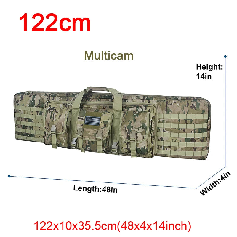 LQARMY Tactical Double Rifle Case With MOLLE Gun Bag