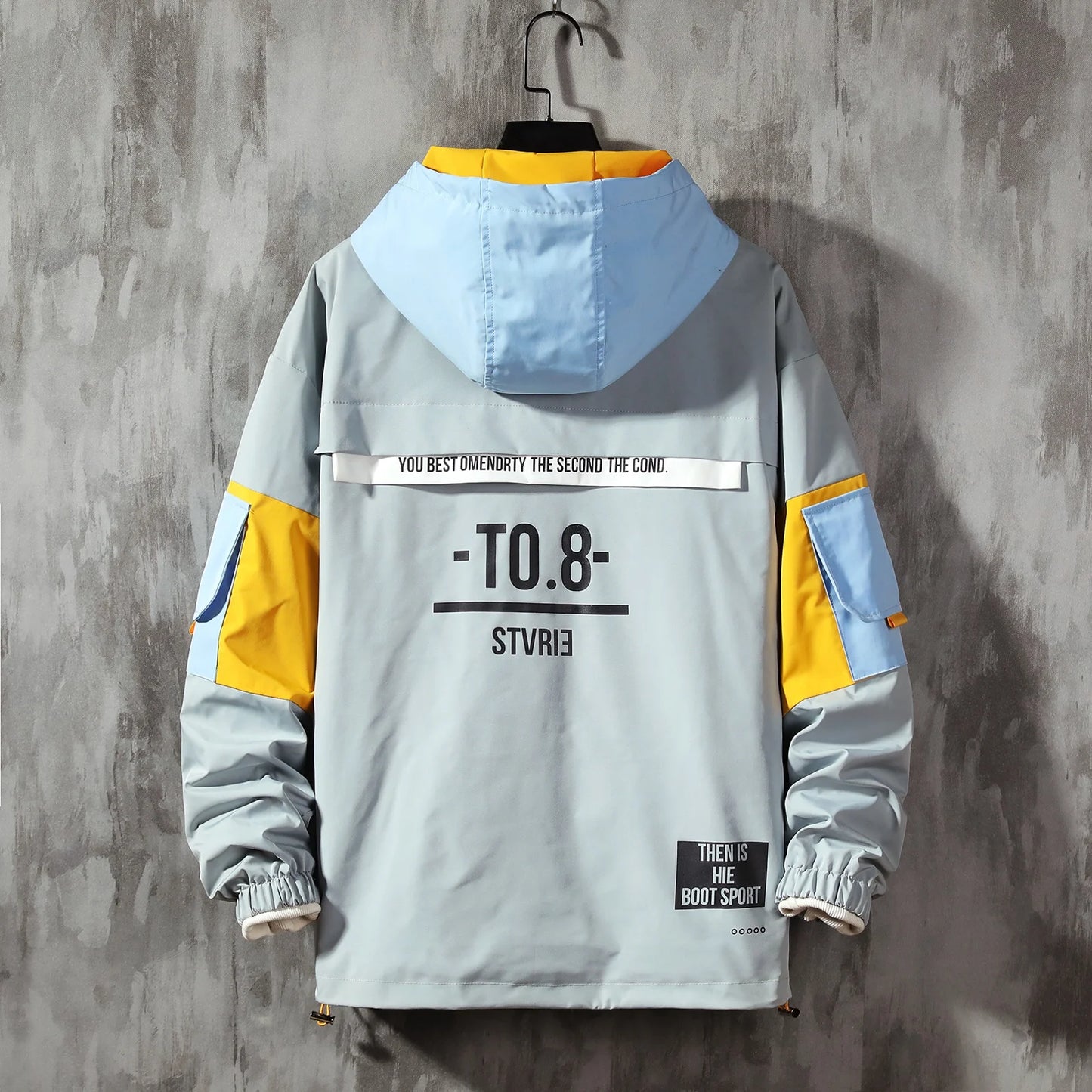 Wetailor Mens Waterproof Hooded Windbreaker Jacket