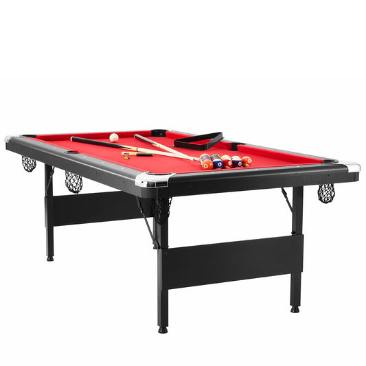 SucceBuy Foldable Portable Billiard Table Set With Balls Cues Chalks