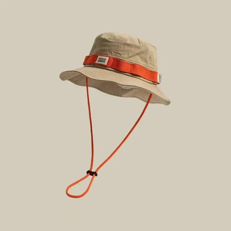 Men's Summer Fisherman Bucket Hat Outdoor Sunshade Panama Style