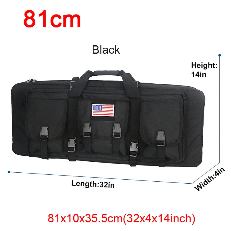 LQARMY Tactical Double Rifle Case With MOLLE Gun Bag