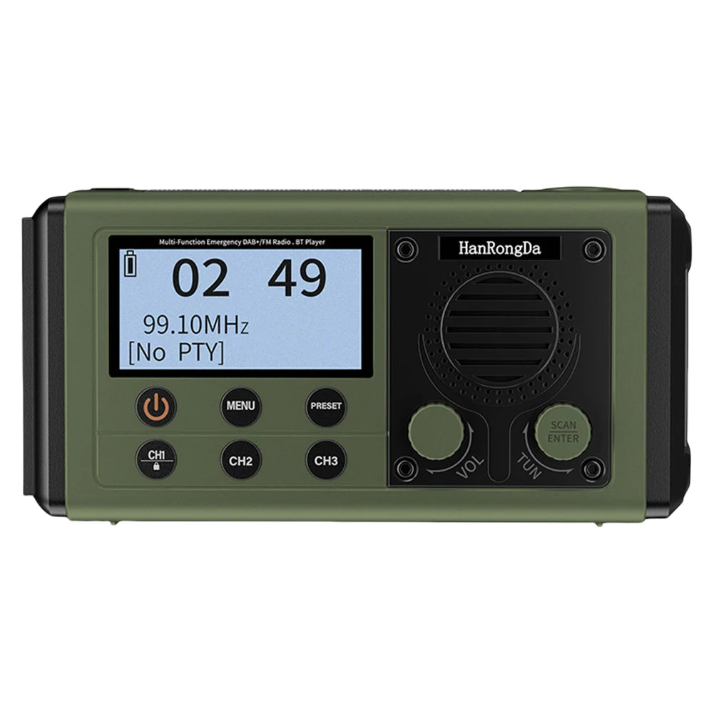 10000mAh Outdoor Solar Radio with Speaker Solar/Hand Crank Charging W/ Flashlight SOS Alarm Headphone Jack for Outdoor Camping