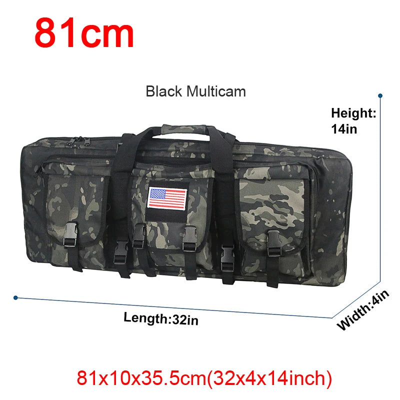 LQARMY Tactical Double Rifle Case With MOLLE Gun Bag