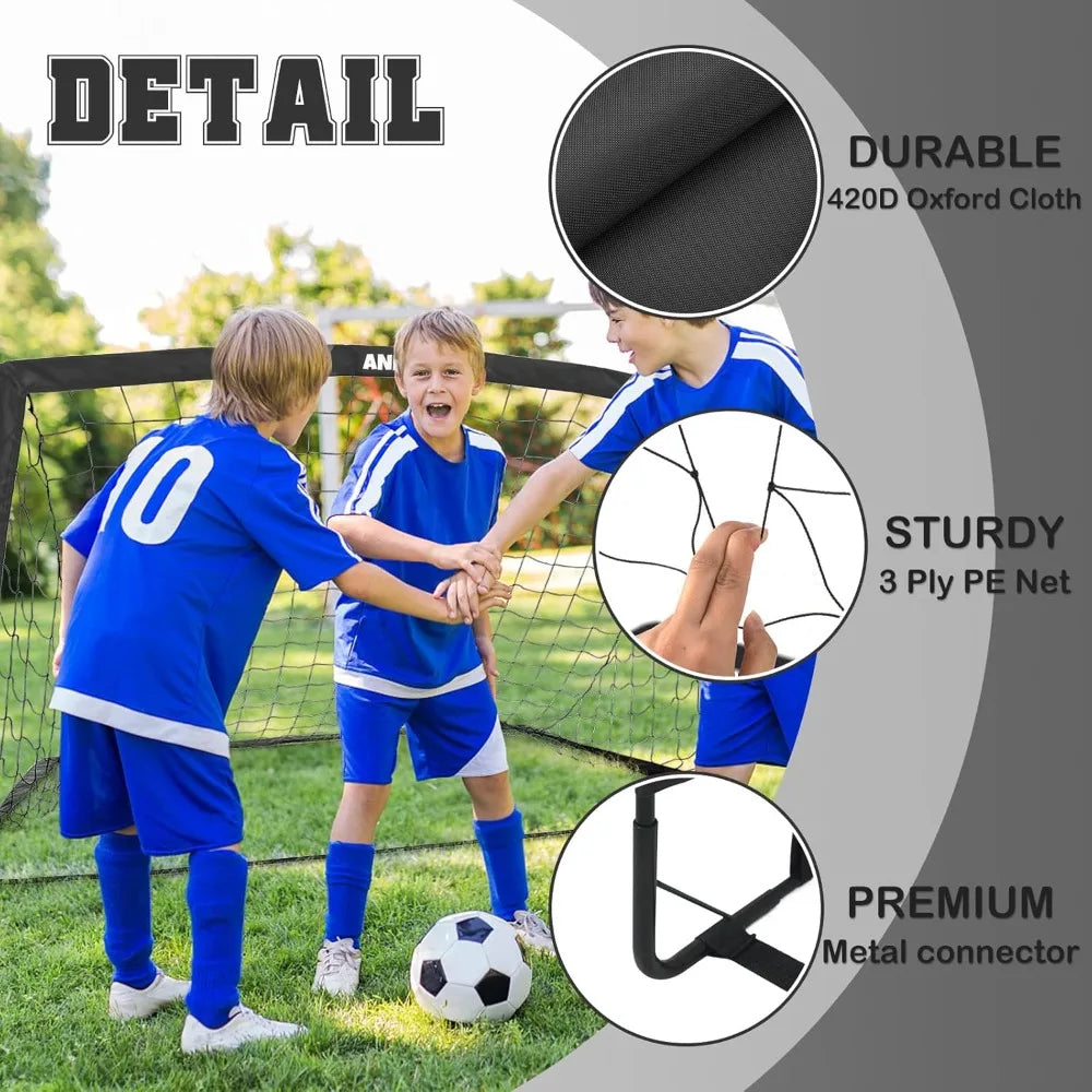From The Vendor Field Kids Soccer Goal Set Foldable Pump