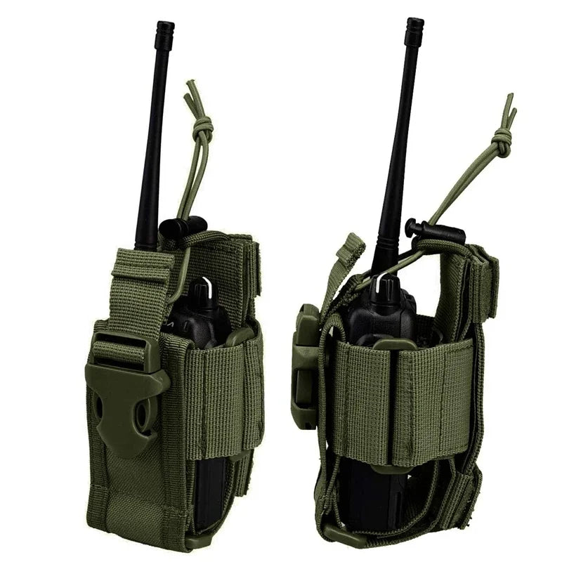Nylon Molle Walkie Talkie Pouch Radio Holder Waist Pack