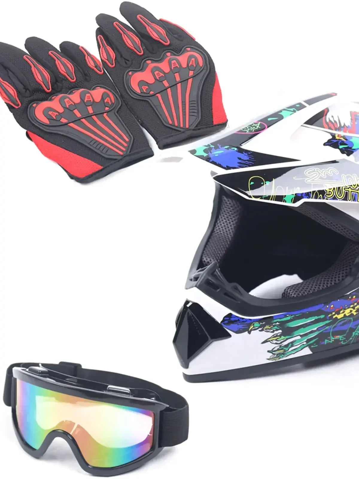 Well Vented Unisex Motocross Helmet DOT Certified For Off Road Riding