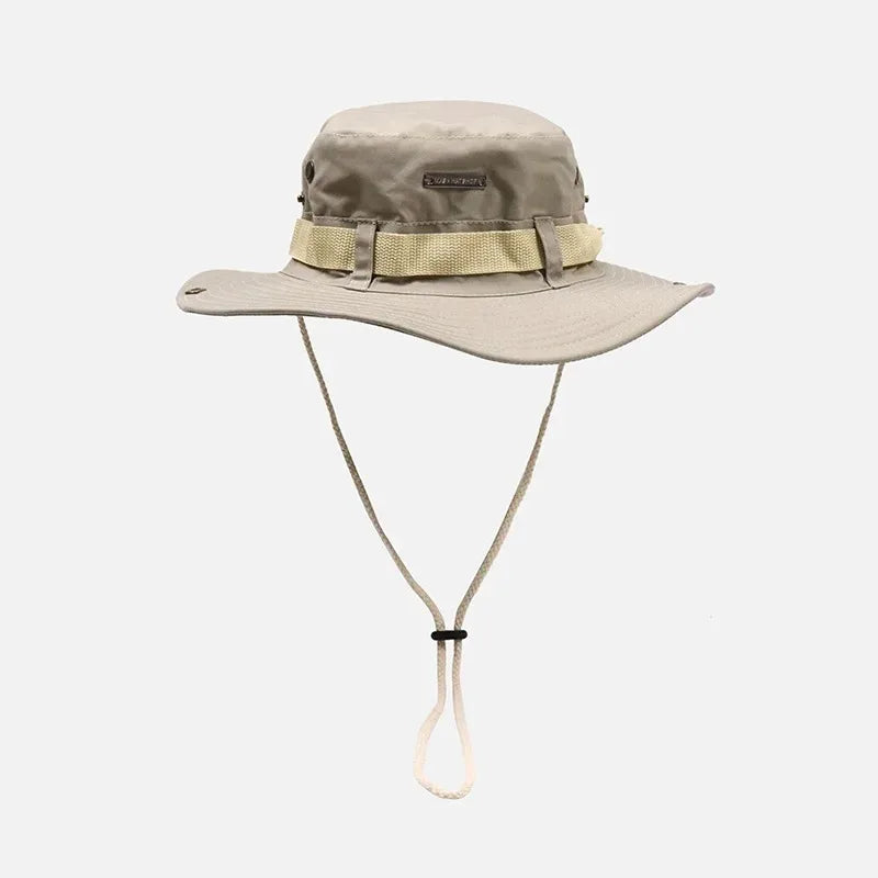 Men's Summer Fisherman Bucket Hat Outdoor Sunshade Panama Style