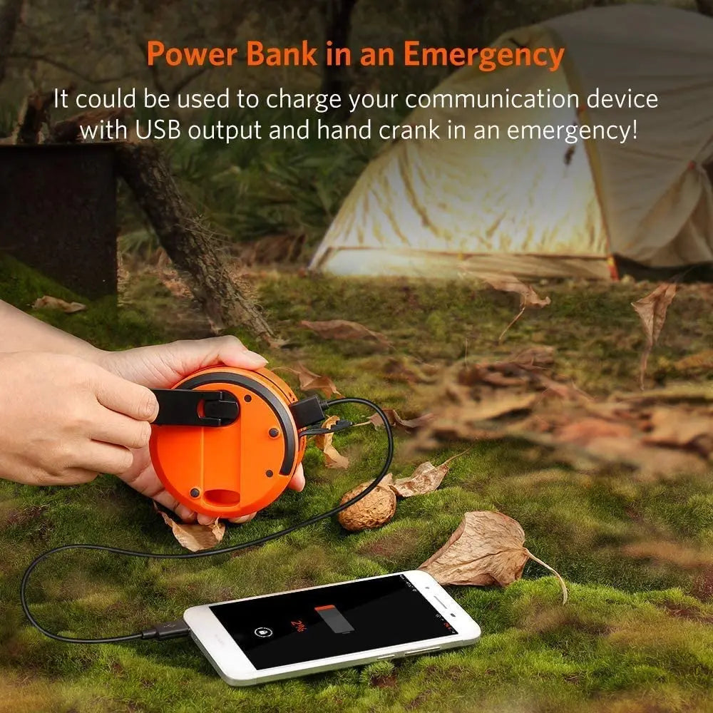 Thorfire Camping Light Solar Rechargeable Foldable Lantern Power Bank