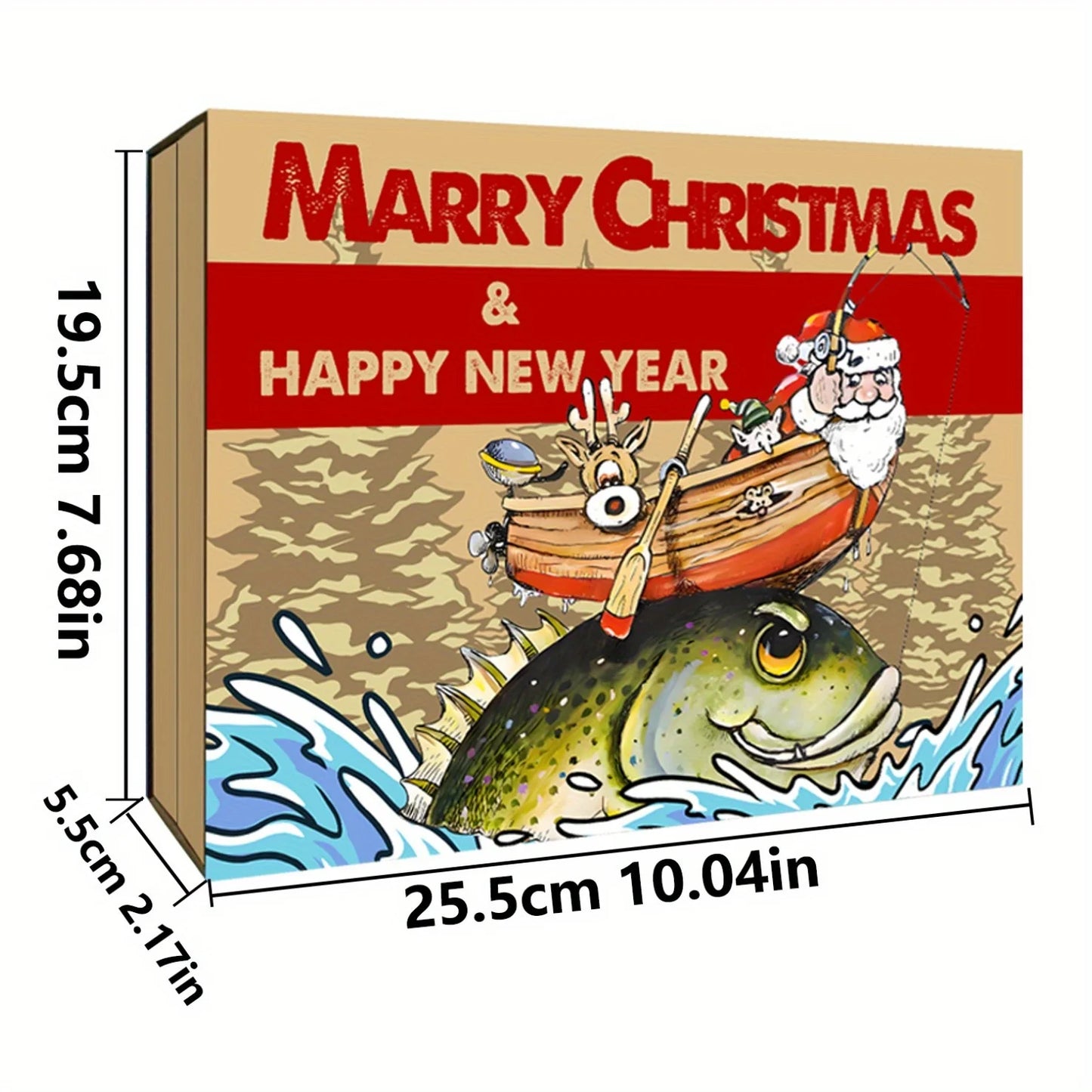 Fishing, Fishing Gear, Fishing Accessories and Equipment, 1 Set of 2025 Advent Calendar Fishing Holiday Countdown, 24-Piece Lure Series