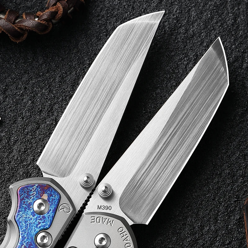 High Quality M390 Steel Folding Pocket Knife, Men's EDC Pocket Knife, Titanium, Outdoor Hiking Hunting, Camping Knife