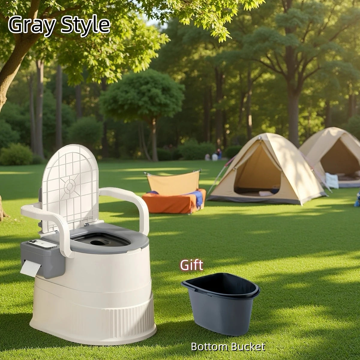 Rvtenrio Portable Camping Toilet for Outdoors and RV Travel