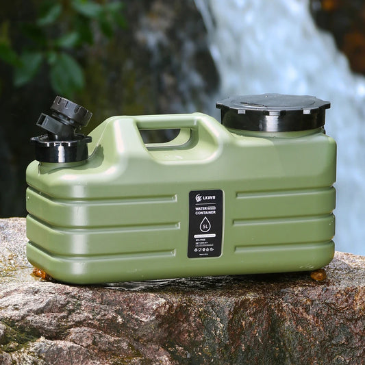 APWIKOGERElectric Camping Water Bucket Cover With Faucet Lid For Hiking