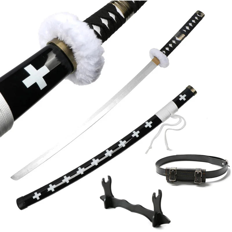 Roronoa Zoro Katana 104cm/41inCharacter Cosplay Sword with Sowrd Holder and Belt Trafalgar Law Red Sandai kitetsu Yubashiri