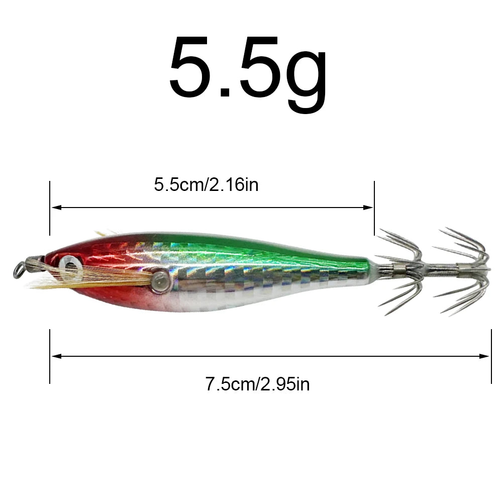 Eelhoe Luminous Fishing Bait Squid Jig Lure For Saltwater Fishing
