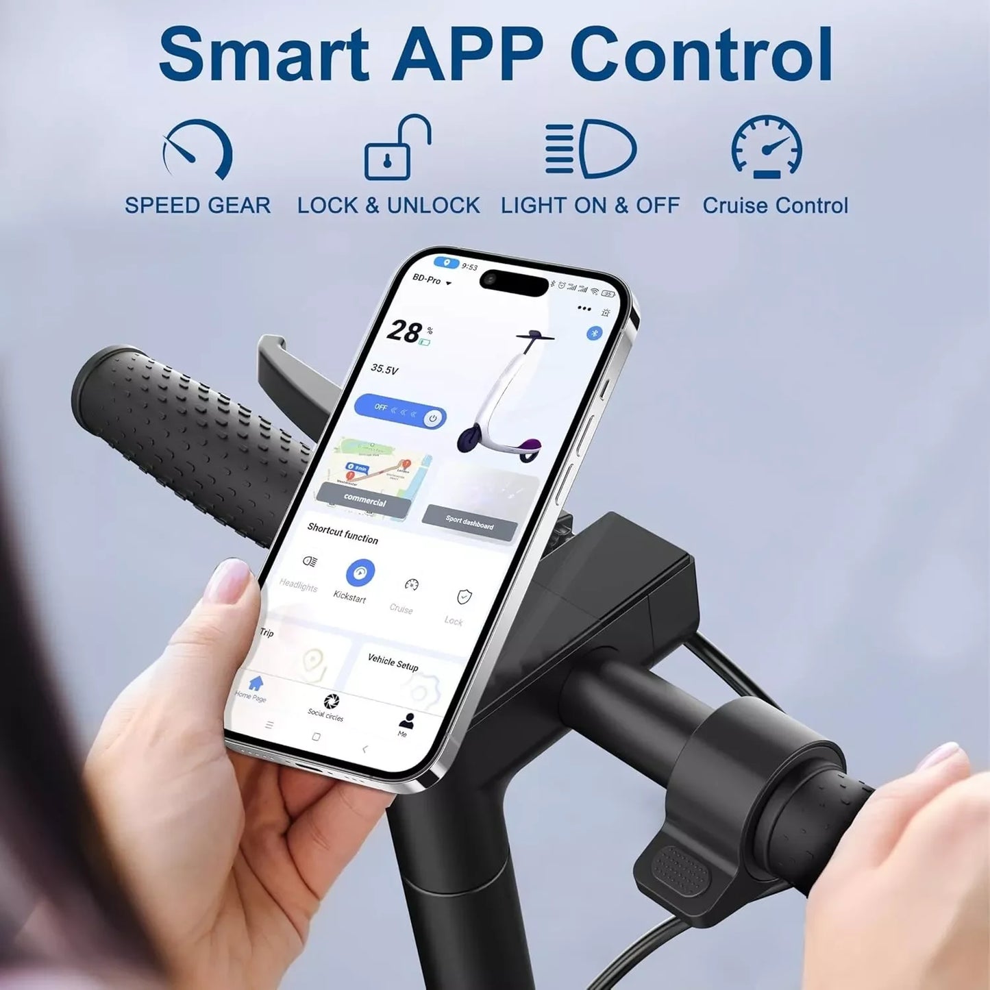 AOVOPRO LADPED LP60 Electric Scooter 350W 19mph Max Speed 8.5inch tire Folding Electric Scooter 16miles Max Range for Adult