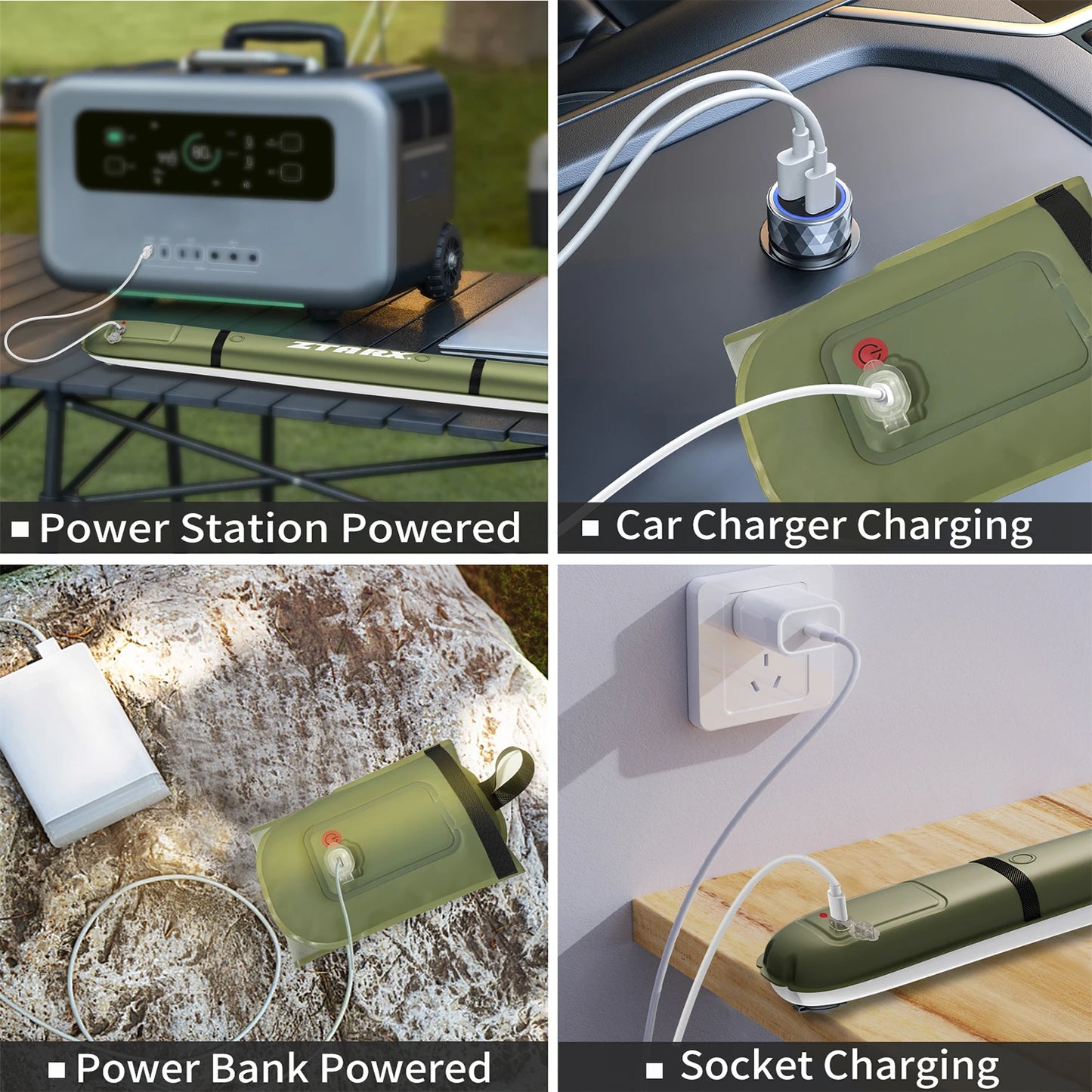 SELORSS Rechargeable Portable Camping Spotlight Lamp 2000mAh