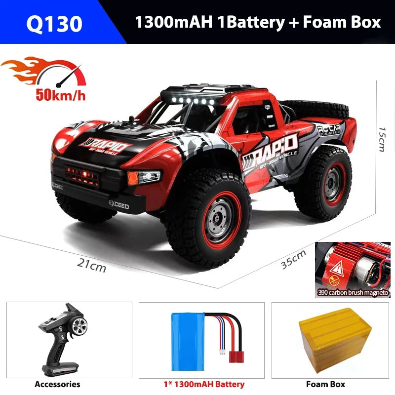 WDSZKMYF JJRC Q130 70 KMH 4WD Brushless RC Car Lights