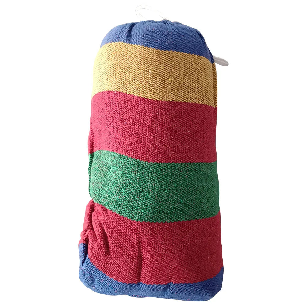 1-2 Person Canvas Hammock 264lbs Capacity Fabric Hammock with Tree Straps Portable 102x32 in for Outdoor Indoor with Carry Bag