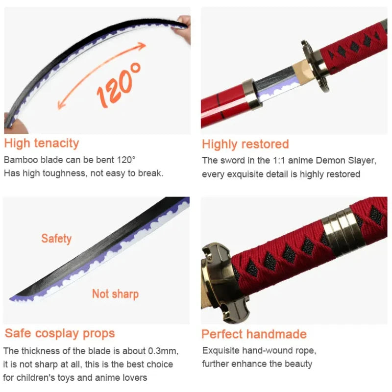 Roronoa Zoro Katana 104cm/41inCharacter Cosplay Sword with Sowrd Holder and Belt Trafalgar Law Red Sandai kitetsu Yubashiri