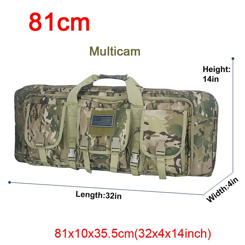 LQARMY Tactical Double Rifle Case With MOLLE Gun Bag