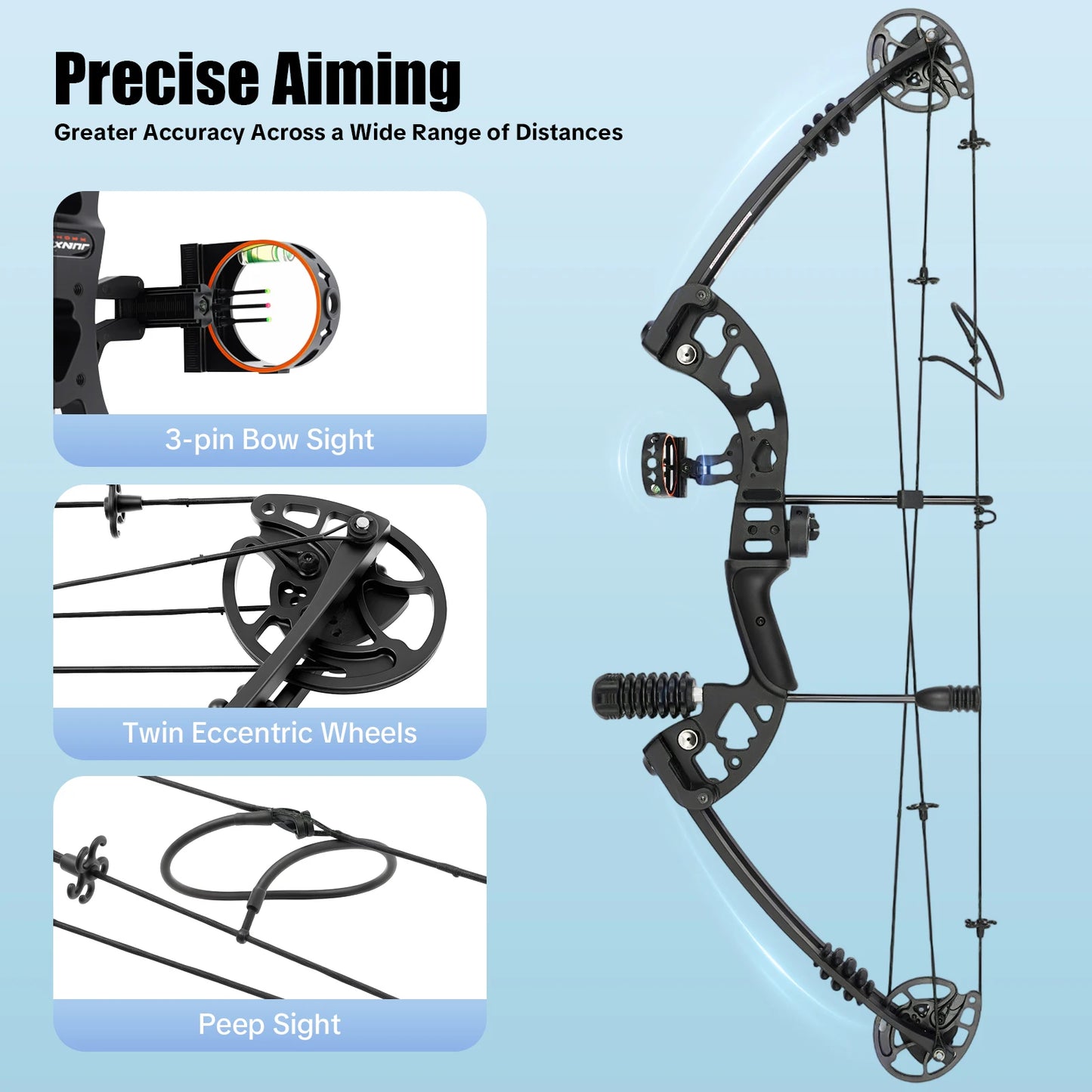 Compound Bow for Adults Right Hand Hunting Kit Sight