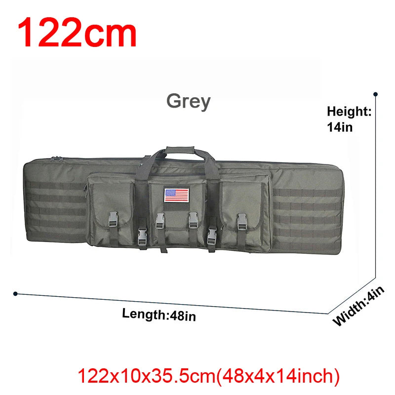 LQARMY Tactical Double Rifle Case With MOLLE Gun Bag