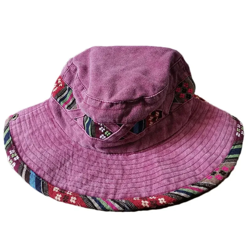 Men's Summer Fisherman Bucket Hat Outdoor Sunshade Panama Style
