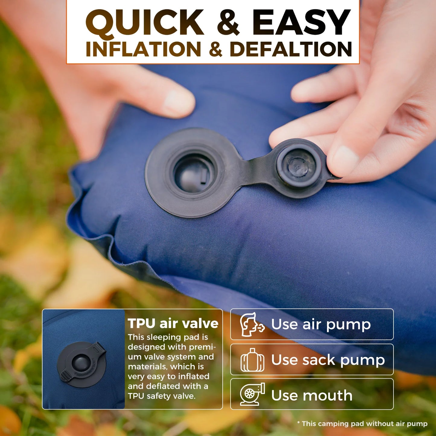 KingCamp Ultralight Inflatable Sleeping Pad For Camping And Hiking Carry Bag