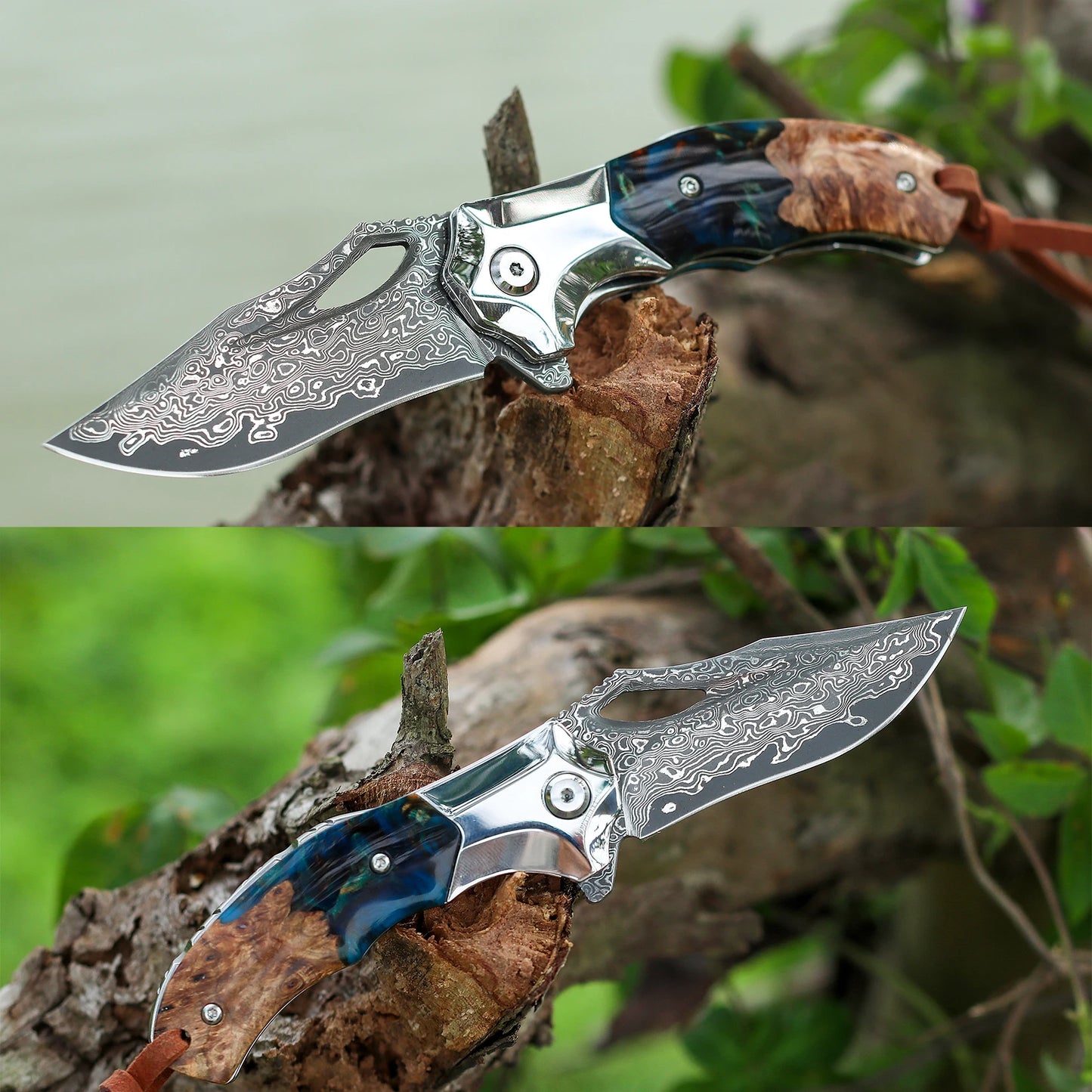 FORESAIL Handmade folding Knife Japan VG 10 Damascus Steel Pocket Knife Field Survival Outdoor Camping Fishing EDC Tool Knife