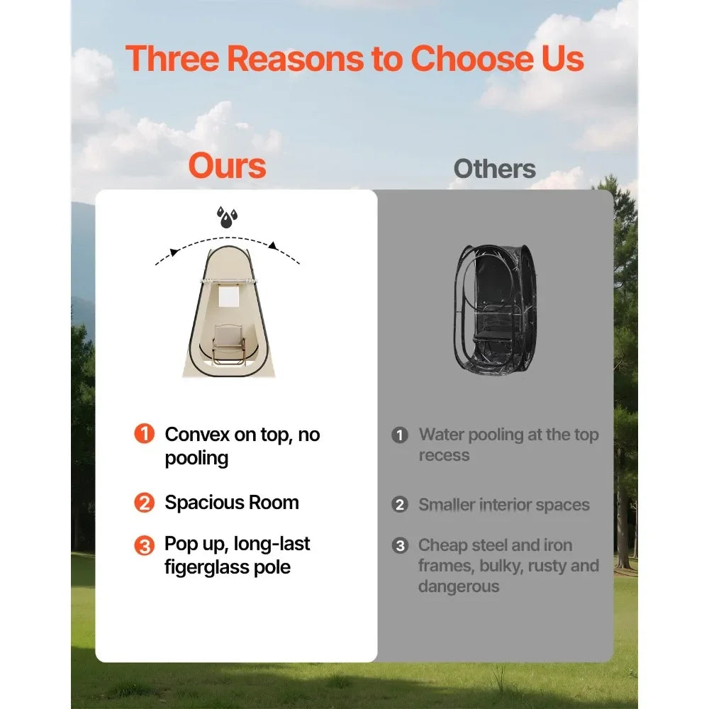 Pop-Up Sports Tent 47x47 in Outdoor Weather-Resistant Clear Pod