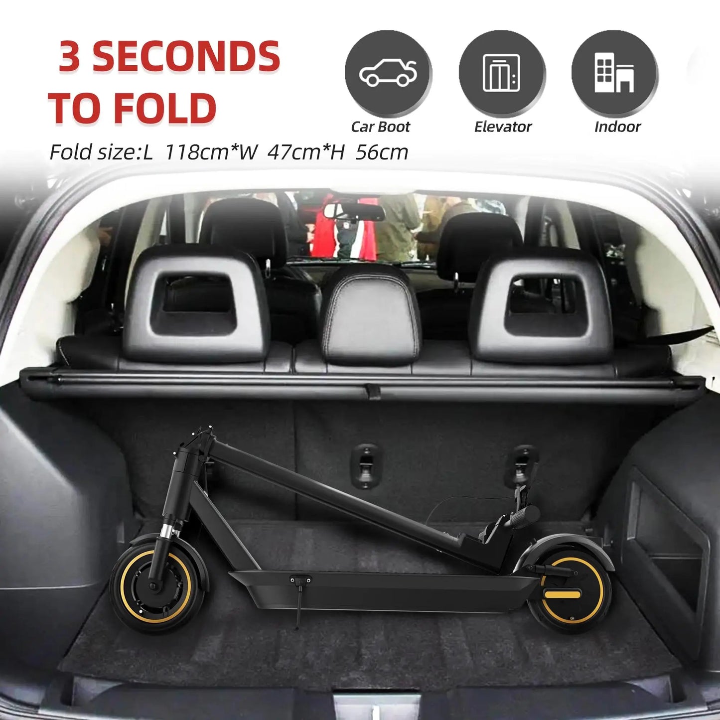 AOVOPRO ESMAX Electric Scooter 500W 28 Mile Range Folding