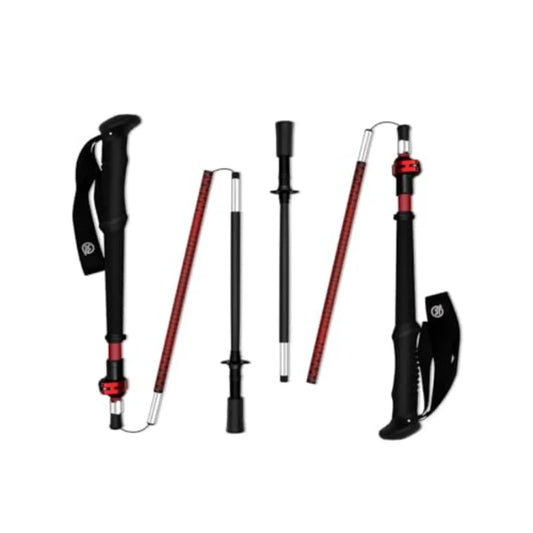 Ultralight Carbon Fiber Trekking Poles 198g Adjustable Folding Hiking Poles for Backpacking 110130cm Thru-Hiking Trail Running