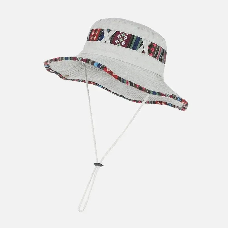 Men's Summer Fisherman Bucket Hat Outdoor Sunshade Panama Style