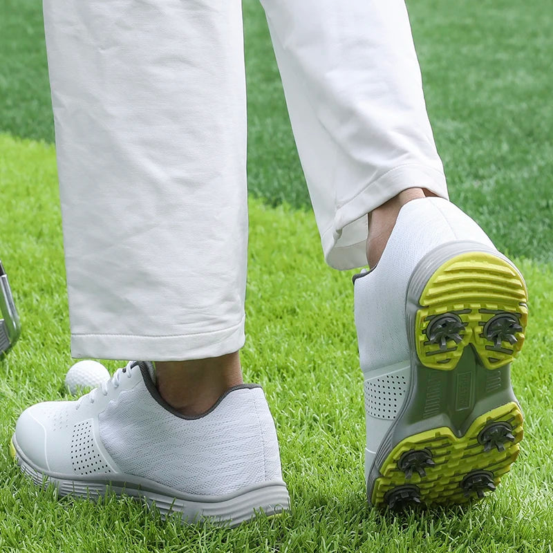 Lenox Men's Golf Shoes Spiked Anti Slip Walking Footwear