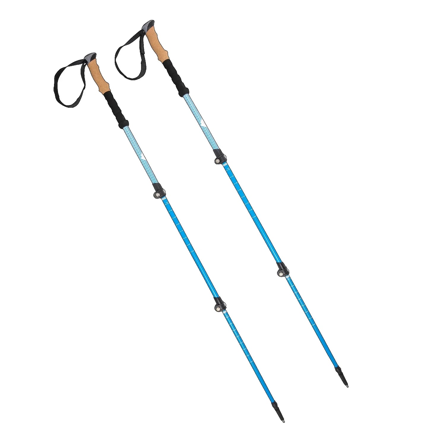 Lightweight Carbon Fiber Trekking Poles Quick Lock Cork Grip