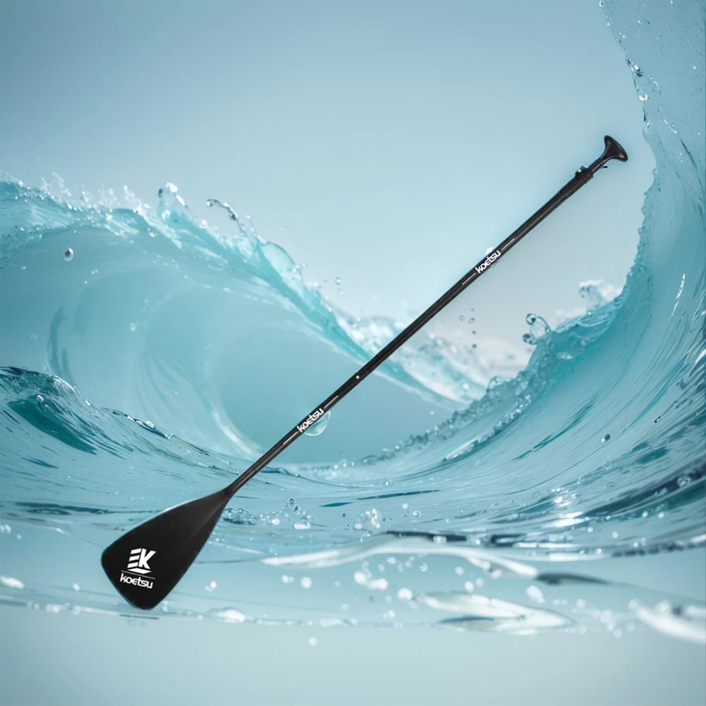 3-Piece Kayak Boat Paddle Adjustable Length Detachable SUP Paddle Aluminum Alloy Stand Up Paddleboard Paddles for Canoe Kayaking