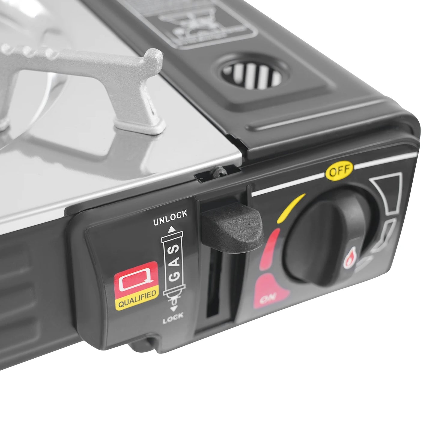 2 Burner Camping Gas Stove With Grill Pan And Regulator