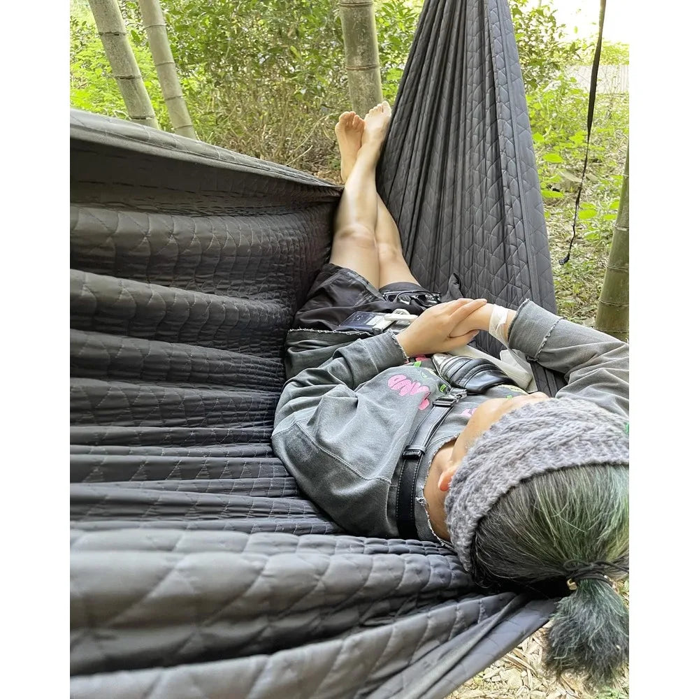 Sunyear Camping Hammock 4 Season Quilted Winter Hammock- Cozy and Durable, Best for Cold Weather