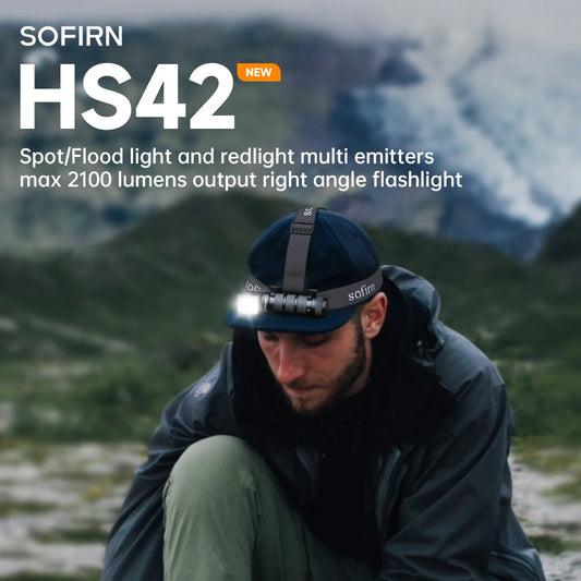 SOFIRN HS42 2100lm 6000K Multi light Sources 3000mah Headlamp SST40 LED Red light Torch USB C Rechargeable