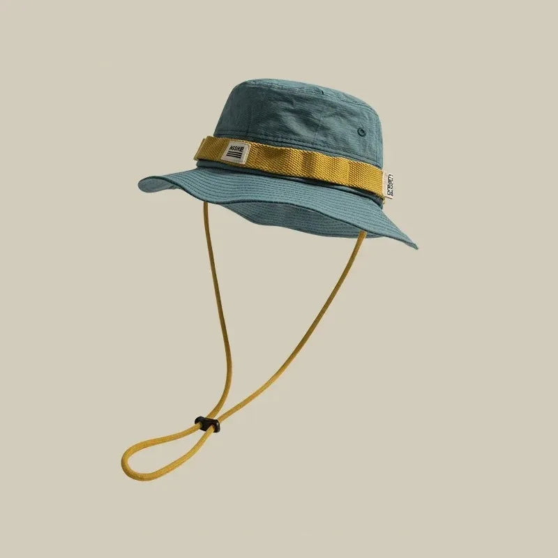 Men's Summer Fisherman Bucket Hat Outdoor Sunshade Panama Style