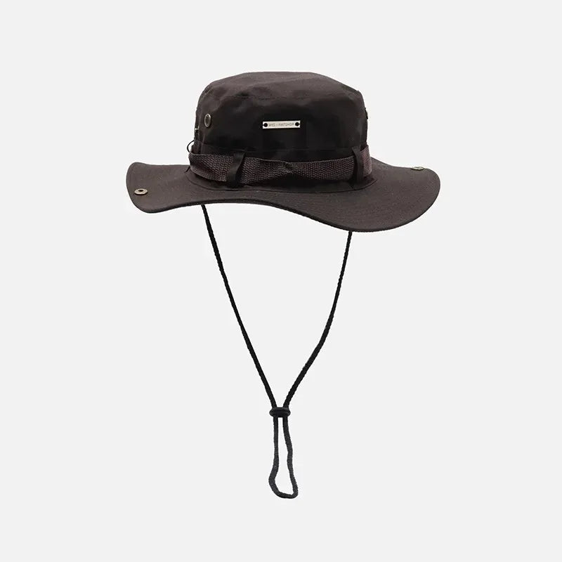 Men's Summer Fisherman Bucket Hat Outdoor Sunshade Panama Style