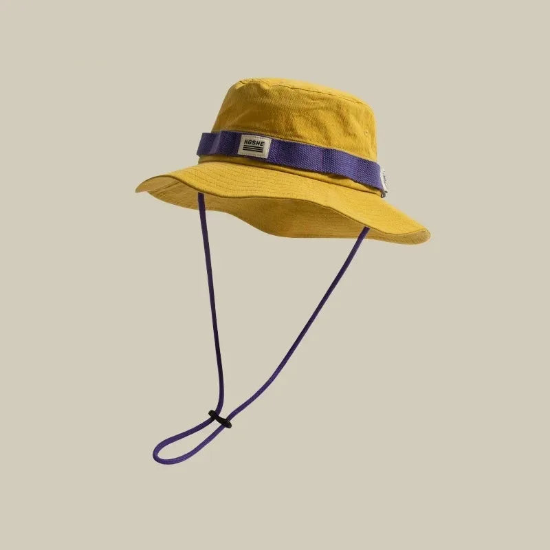 Men's Summer Fisherman Bucket Hat Outdoor Sunshade Panama Style