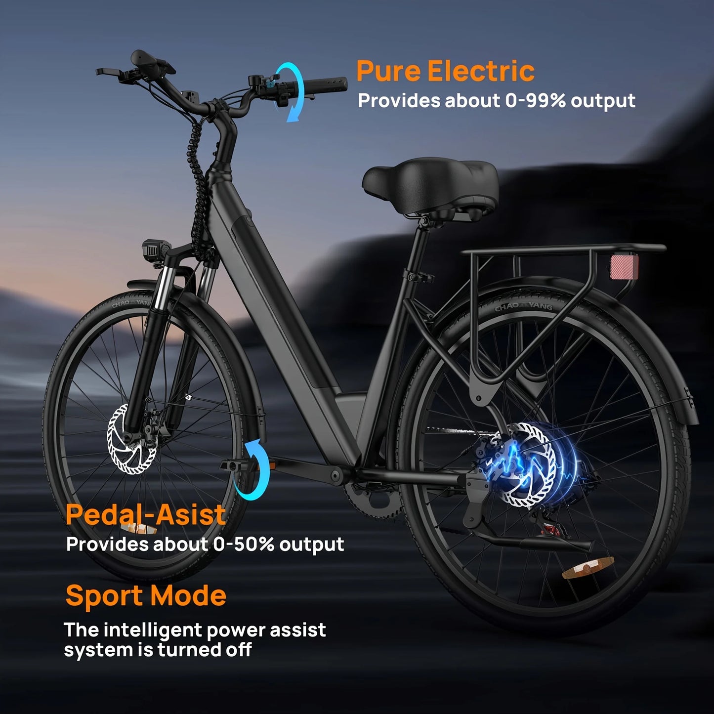 URLIFE E26 750W Electric Bike With Removable Battery
