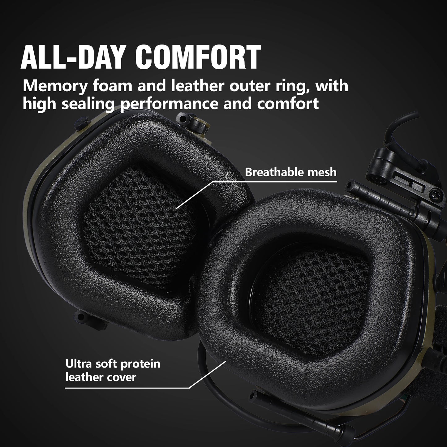 ARM NEXT F10 Tactical Electronic Shooting Earmuffs For Hearing Protection
