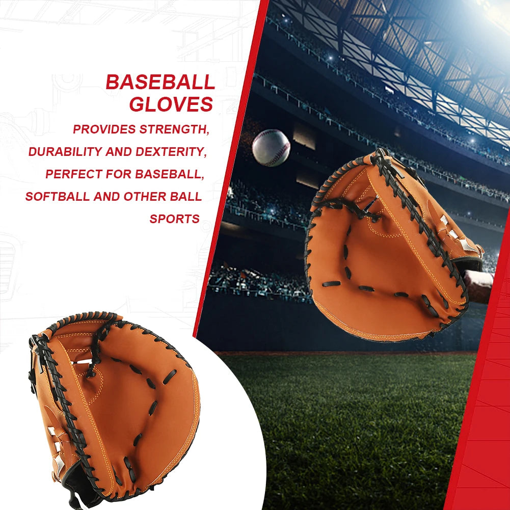 VKTECH PU Leather Baseball Glove For Youth And Adults Fielding