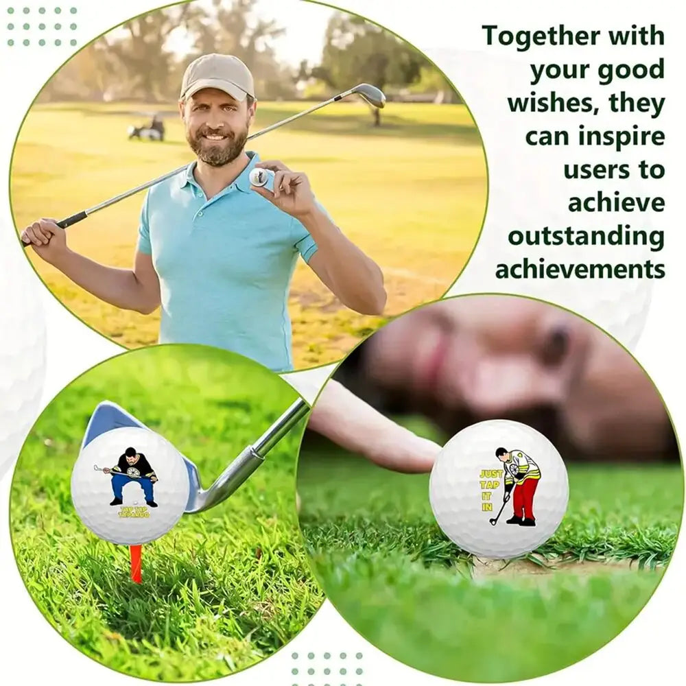 Hign-concerned Funny Golf Balls Gift Set 4 Count Pack