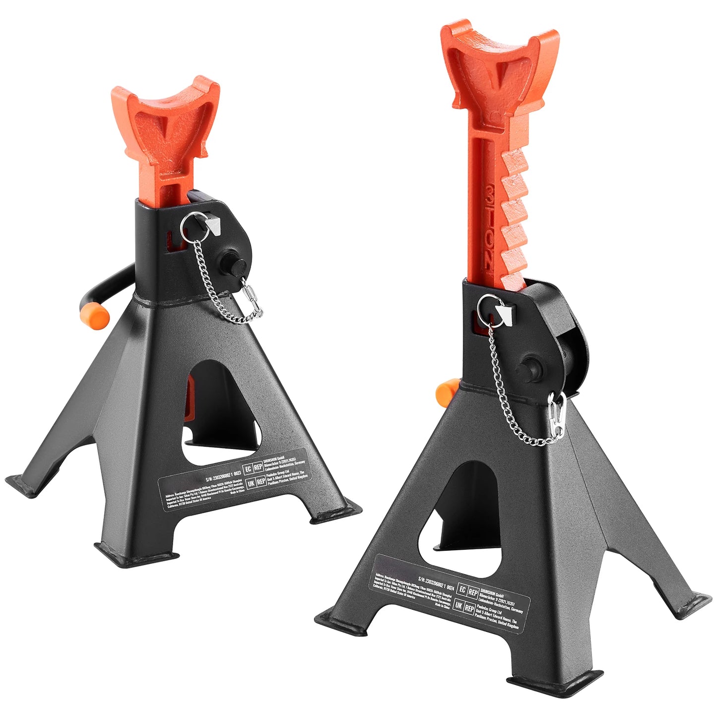 SucceBuy Jack Stands Three to Six Ton Capacity Double Locking